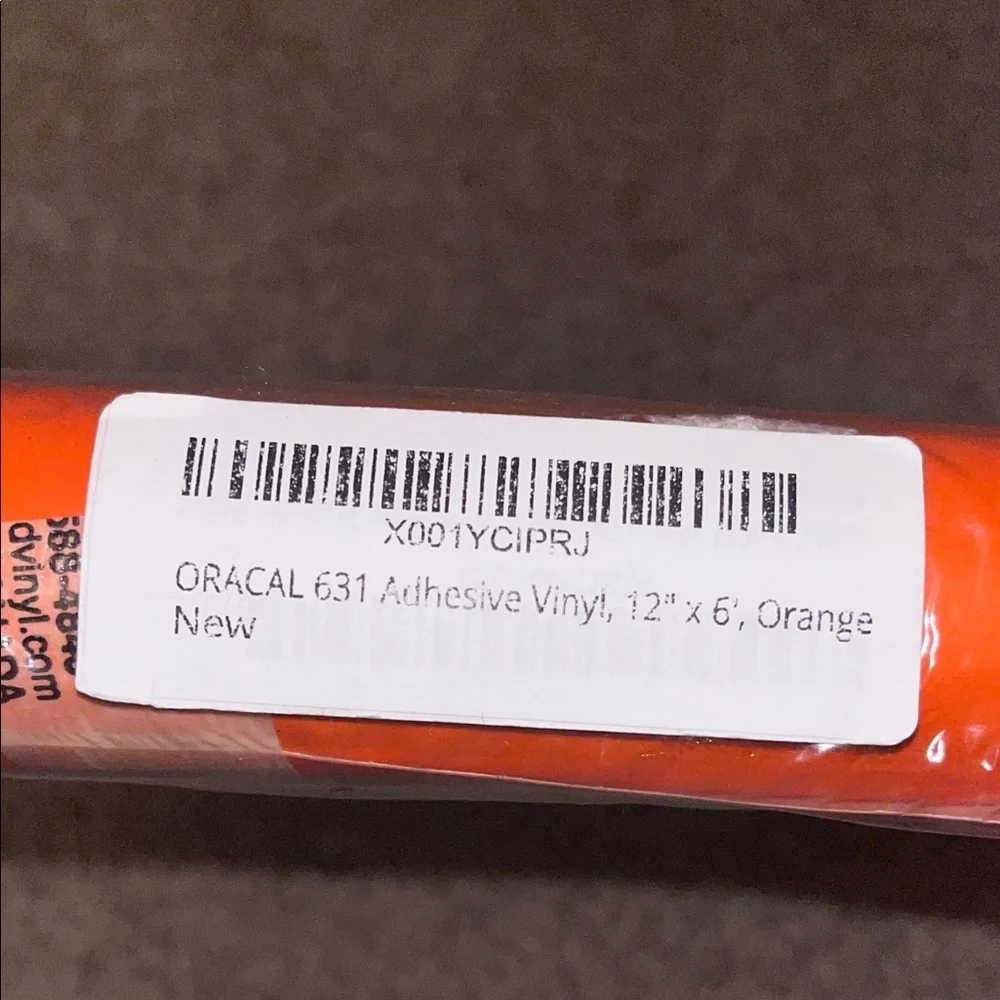 Orcal 631 Bright Orange Vinyl Roll New in Packaging